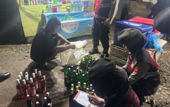 Operasi Pekat Musi 2026: Polda Sumsel Sita Ratusan Botol Miras di Palembang
