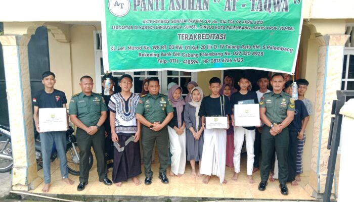 Gelar Aksi Sosial, Pangdam II/Sriwijaya berbagi Santapan Buka Puasa dan Santuni Anak Yatim