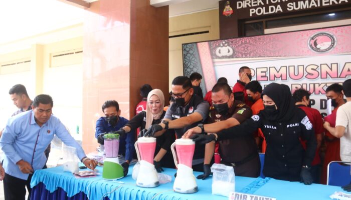 Komitmen Perang Narkoba Nasional, Polda Sumsel Musnahkan 4,1 Kg Sabu dan Ratusan Ekstasi