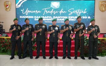 Melepas Dengan Hormat, Menyambut Dengan Amanah, Pangdam II/Sriwijaya Pimpin Sertijab Tiga Pejabat Jajaran Kodam II/Swj