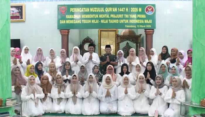 Peringatan Nuzulul Qur’an, Danrem 044/Gapo Ajak Prajurit Tingkatkan Keimanan dan Pengamalan Nilai Al-Qur’an