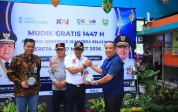 Wagub Cik Ujang Lepas Mudik Gratis Pemprov Sumsel Lebaran 1447 H, Ingatkan Pemudik Utamakan Keselamatan