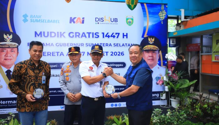 Wagub Cik Ujang Lepas Mudik Gratis Pemprov Sumsel Lebaran 1447 H, Ingatkan Pemudik Utamakan Keselamatan