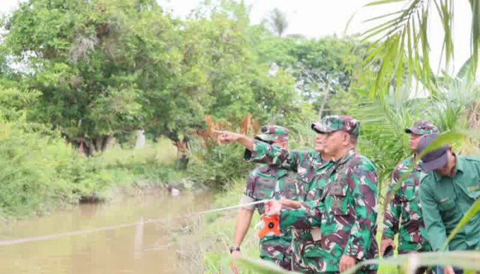 Kodim 0418/Palembang Survey Tiga Lokasi Strategis Pembangunan Jembatan di Gandus