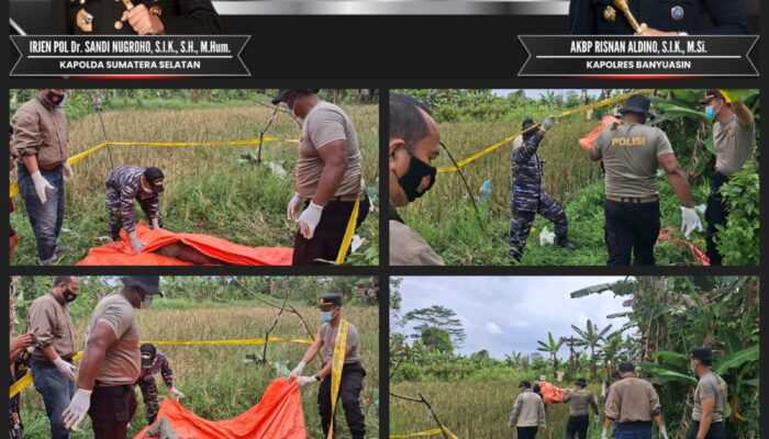 Warga Banyuasin Dikejutkan Penemuan Mayat Perempuan Membusuk di Tepi Sawah