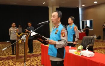 Kapolda Sumsel Irjen Pol Sandi Nugroho Pimpin Sumpah Panitia dan Peserta Rekrutmen Polri 2026
