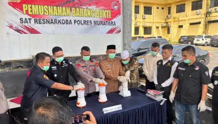 Polres Musi Rawas Utara Musnahkan 1 Kilogram Sabu Hasil Ungkap Kasus Februari 2026