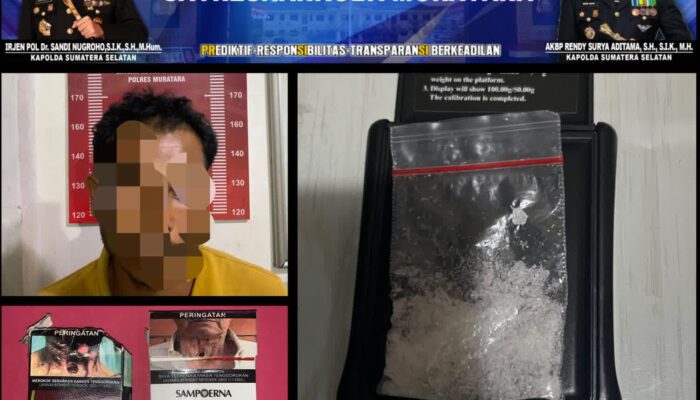 Polres Muratara Ungkap Kurir Sabu Lintas Provinsi, Dua Tersangka Diamankan Berurutan