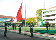 Tingkatkan Kedisiplinan Prajurit, Kodam II/Sriwijaya Gelar Upacara Bendera Mingguan di Lapangan Makodam II/Sriwijaya