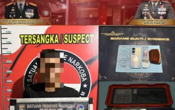 Polres Muara Enim Amankan Pengedar Sabu 15 Paket di Desa Tambangan Kelekar