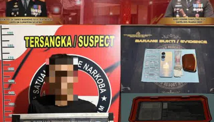 Polres Muara Enim Amankan Pengedar Sabu 15 Paket di Desa Tambangan Kelekar