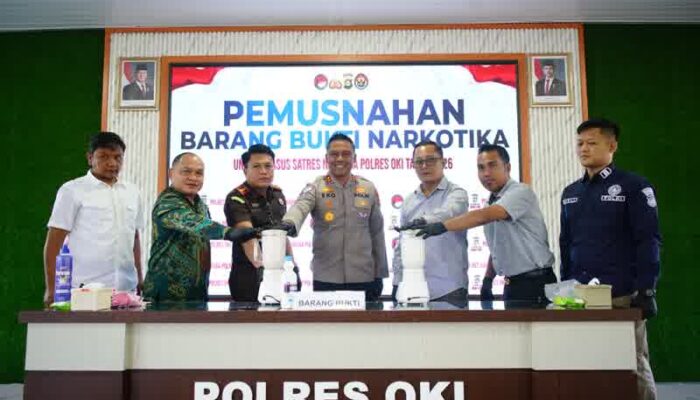 Polres OKI Musnahkan 927 Gram Sabu, Komitmen Polda Sumsel Babat Habis Narkotika