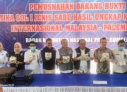 BNNP Sumsel Musnahkan 16,9 Kg Sabu Jaringan Internasional Asal Malaysia