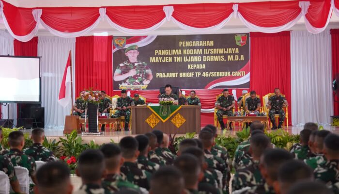 Perkuat Soliditas Prajurit, Pangdam II/Sriwijaya Kunjungi Mako Brigif Yon TP 46/SC