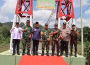Jembatan Gantung Garuda Diresmikan, Danrem 044/Gapo : Bukti Nyata Sinergi untuk Rakyat