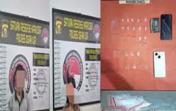 Satresnarkoba Polres Ogan Ilir Gerebek Rumah di Babatan Saudagar, Dua Tersangka Beralamat Sama Ditangkap