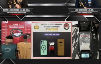 Satresnarkoba Polres Banyuasin Tangkap Tangan Dua Tersangka Sabu di Sukajadi Talang Kelapa