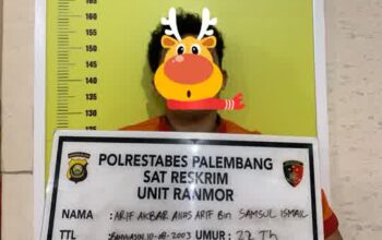 Satreskrim Polrestabes Palembang Tangkap Tersangka Curat, Amankan Motor Curian