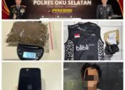Ganja Dipesan dari Akun Instagram, Polres OKU Selatan Bekuk Pembeli di Parkiran Indomaret Saat Pegang Paket TIKI