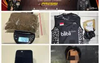Ganja Dipesan dari Akun Instagram, Polres OKU Selatan Bekuk Pembeli di Parkiran Indomaret Saat Pegang Paket TIKI
