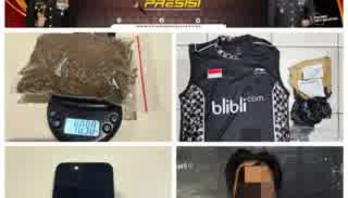 Ganja Dipesan dari Akun Instagram, Polres OKU Selatan Bekuk Pembeli di Parkiran Indomaret Saat Pegang Paket TIKI