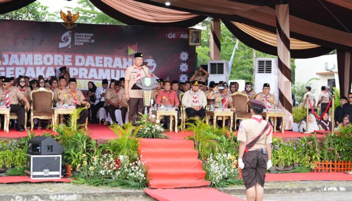 Pamen Ahli Bidang OMP Pangdam II/Swj Hadiri Jambore Daerah Sumsel IX 2026 di Bumi Perkemahan Pramuka Gandus