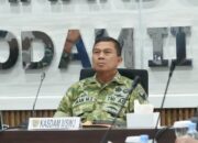Kasdam II Sriwijaya Ikuti Rapat Evaluasi Pembentukan Satuan Brigif, Brigif TP, Yonif, dan Yonif TP Jajaran TNI AD TA 2026 Secara Vicon