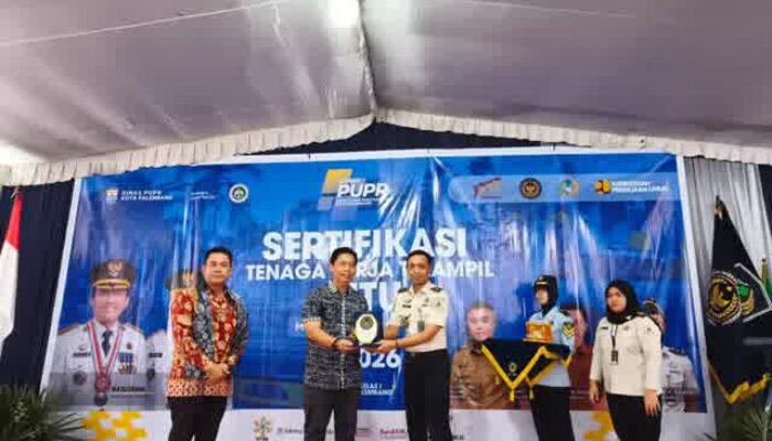 Rutan Kelas I Palembang Jadi Lokasi Sertifikasi Tenaga Kerja Terampil MTU Kementerian PUPR, Dibuka oleh Asisten II Kota Palembang Mewakili Walikota