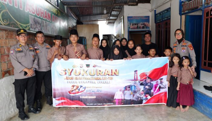Wujud Syukur Hari Bhayangkara ke-80, Polda Sumsel Bagikan Paket Makanan ke 80 Panti Asuhan