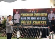 Negara Hadir Berantas Senpi Ilegal, Polda Sumsel Musnahkan 397 Senjata Api Hasil Ops Senpi Musi 2026