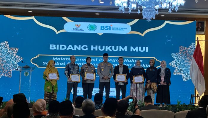 Polda Sumsel Raih Penghargaan MUI, Masuk Tiga Besar Penegak Hukum Sahabat Dhuafa Tingkat Nasional