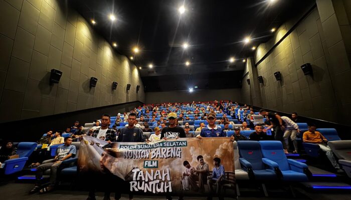 Polda Sumsel Gelar Nobar Film Tanah Runtuh Bersama Sabuk Kamtibmas, Perkuat Sinergi Menjaga Keamanan Daerah