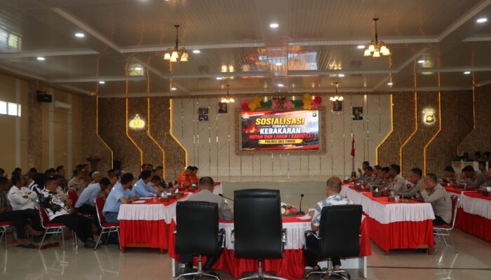 Dukung Program Nasional, Polres OKU Timur Gelar Sosialisasi Penegakan Hukum Karhutla