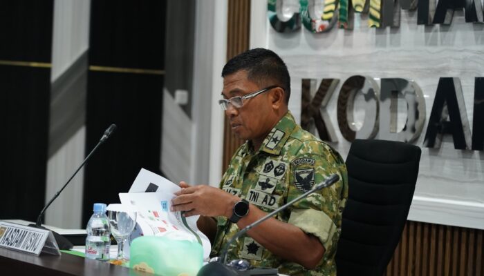 Kasdam II/Sriwijaya Ikuti Vicon Evaluasi Percepatan Pembangunan KDKMP Bersama Wakil Panglima TNI