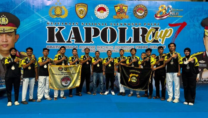 Polda Sumsel Raih 13 Medali di Kejuaraan Nasional Taekwondo Kapolri Cup 7, Bukti Pembinaan Personel Berprestasi