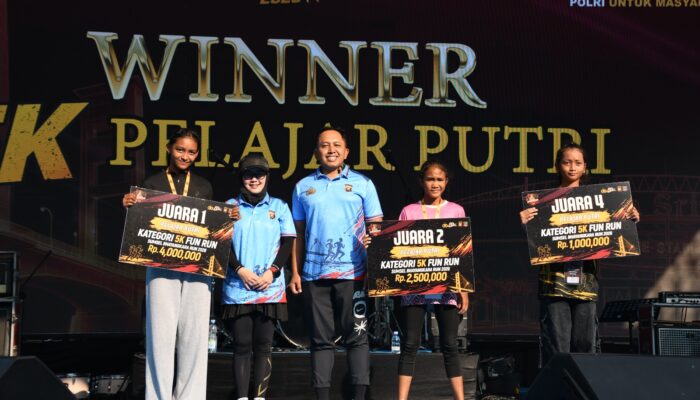 Ribuan Pelari Meriahkan Sumsel Bhayangkara Run 2026, Danrem 044/Gapo Hadir Beri Dukungan