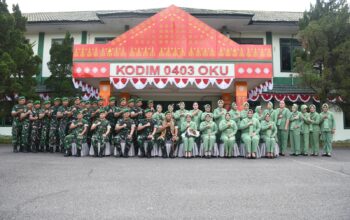 Kunjungan Kerja Danrem 044/Gapo di Makodim 0403/OKU