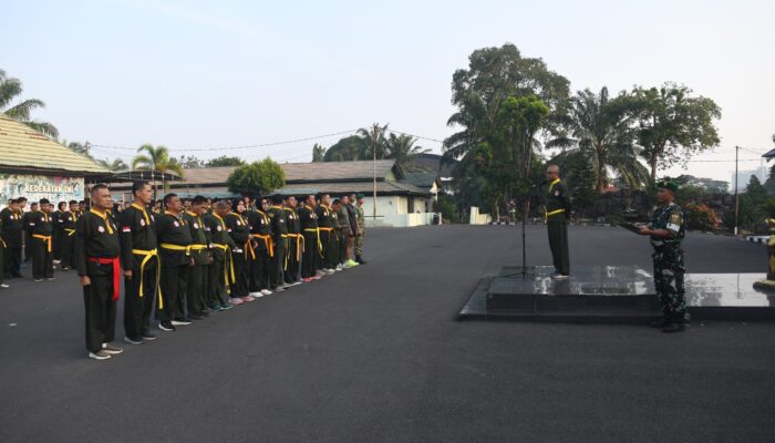 Korem 044/Gapo Gelar Uji Kenaikan Tingkat Pencak Silat Militer