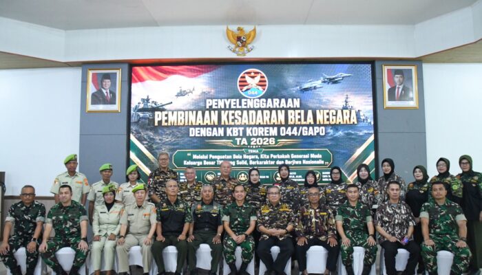 Korem 044/Gapo Gelar Penguatan Karakter Kebangsaan dan Pembinaan Kesadaran Bela Negara