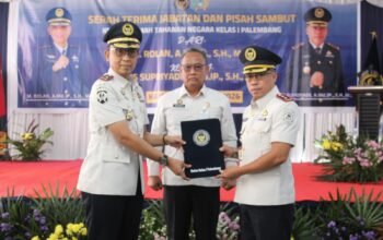 Serah Terima Jabatan Kepala Rutan Kelas I Palembang, Aris Supriyadi Resmi Lanjutkan Kepemimpinan dari M. Rolan