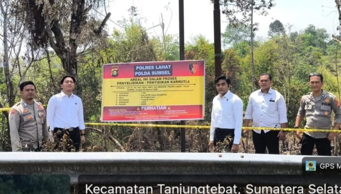 Empat Kasus Karhutla Ditangani Polres Lahat, Polisi Dalami Kebakaran Bukit Jempol
