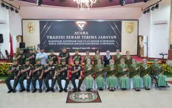 Pangdam II/Sriwijaya Pimpin Tradisi dan Sertijab Kakesdam, Kapendam, LO TNI AU dan Penyerahan Jabatan Kakumdam