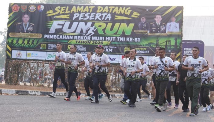 Semarakkan HUT ke-81 TNI, Pangdam II/Sriwijaya Lepas 4.000 Pelari Fun Run 5K di Jakabaring
