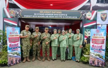 Meriahkan HUT Ke-81 TNI, Jajaran TNI Gelar Bazar Murah Serentak di Palembang